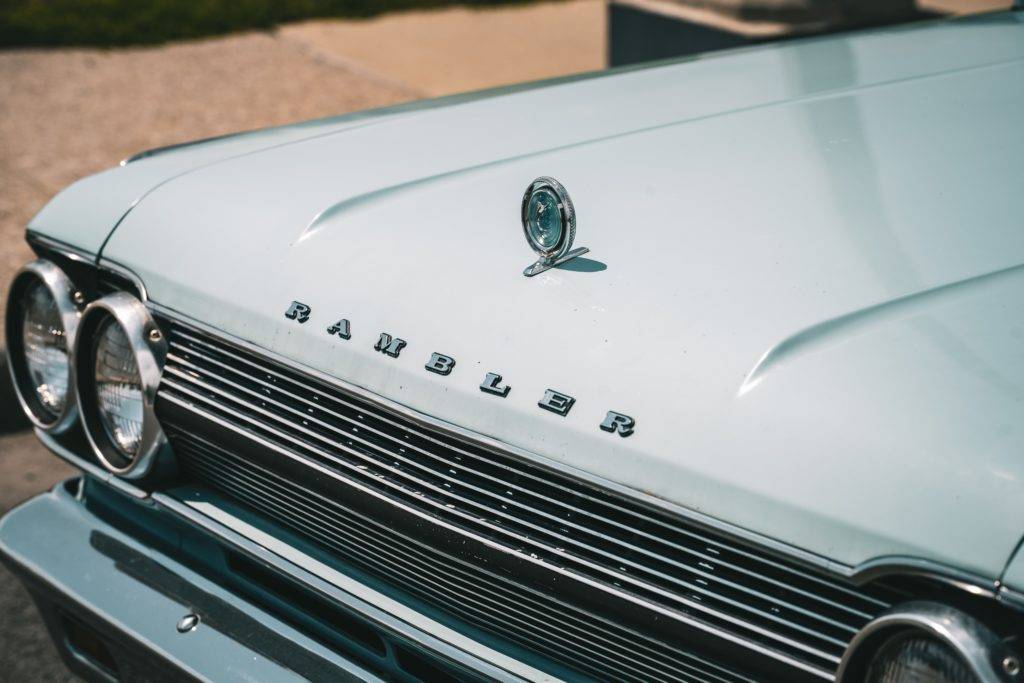 A close-up look at the front hood ornament of an 1960s AMC Rambler. eBay motors offers both new and used vehicles from ebay dealerships and private seller.