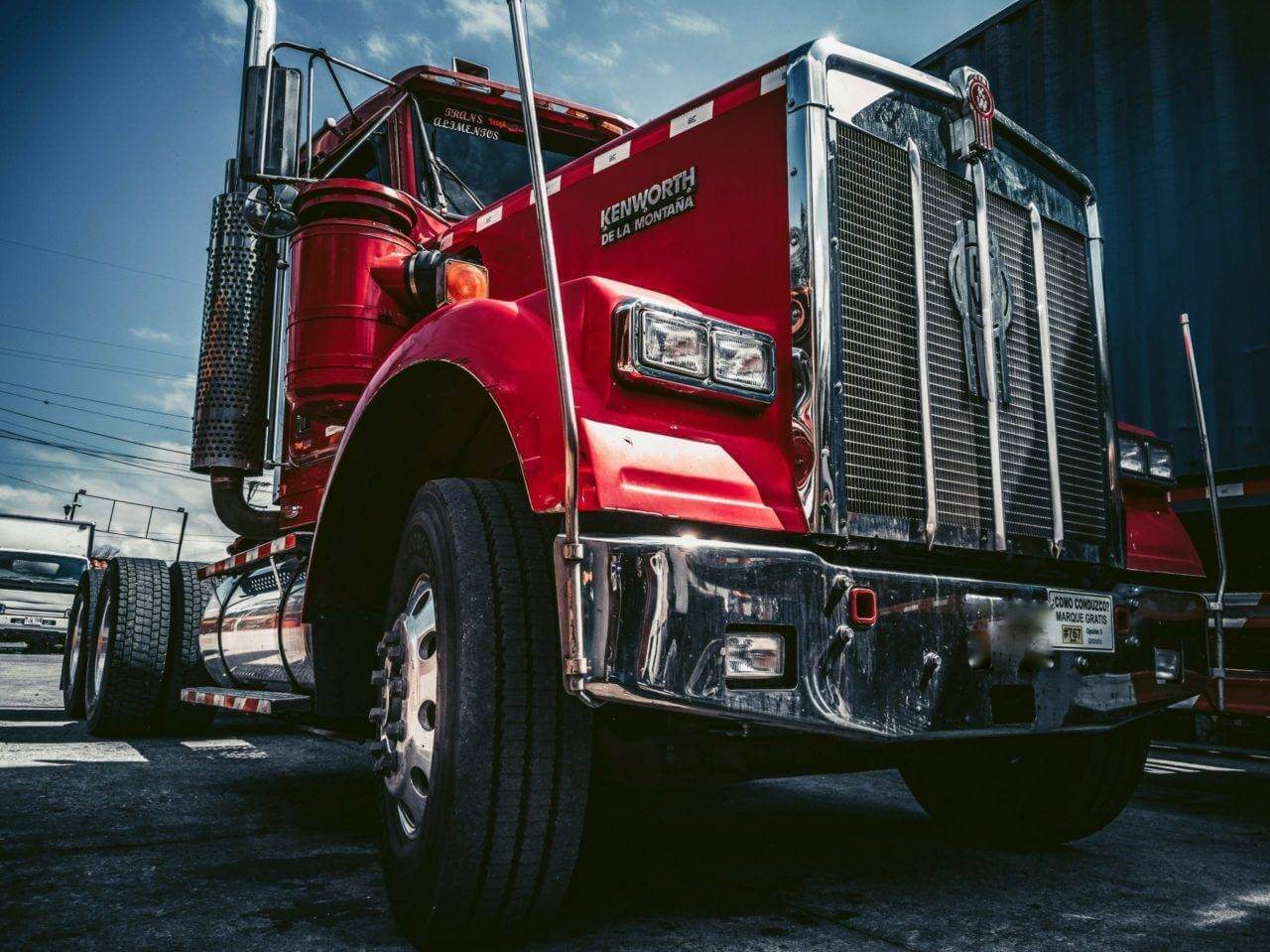 Red Semi-Truck. Vetting your motor carriers
