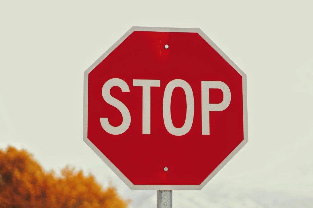 Stop sign.