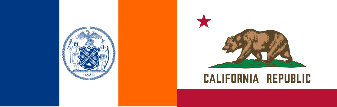 New York State Flag/California State Flag.